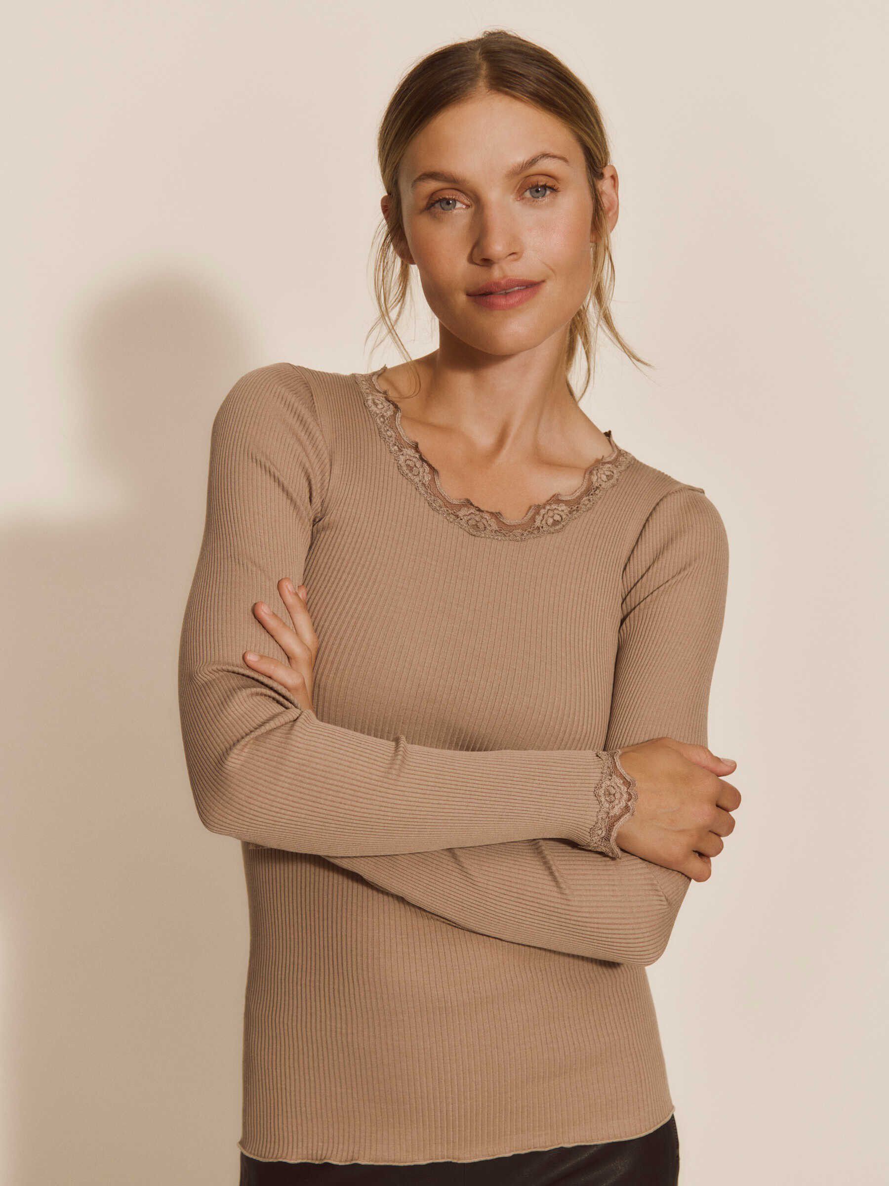 RWBabette Silk LS Lace T-shirt