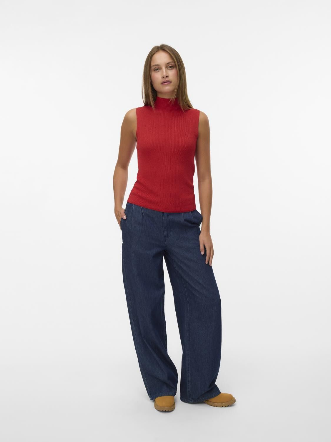 AWVITORIA SL HIGH NECK KNIT TOP