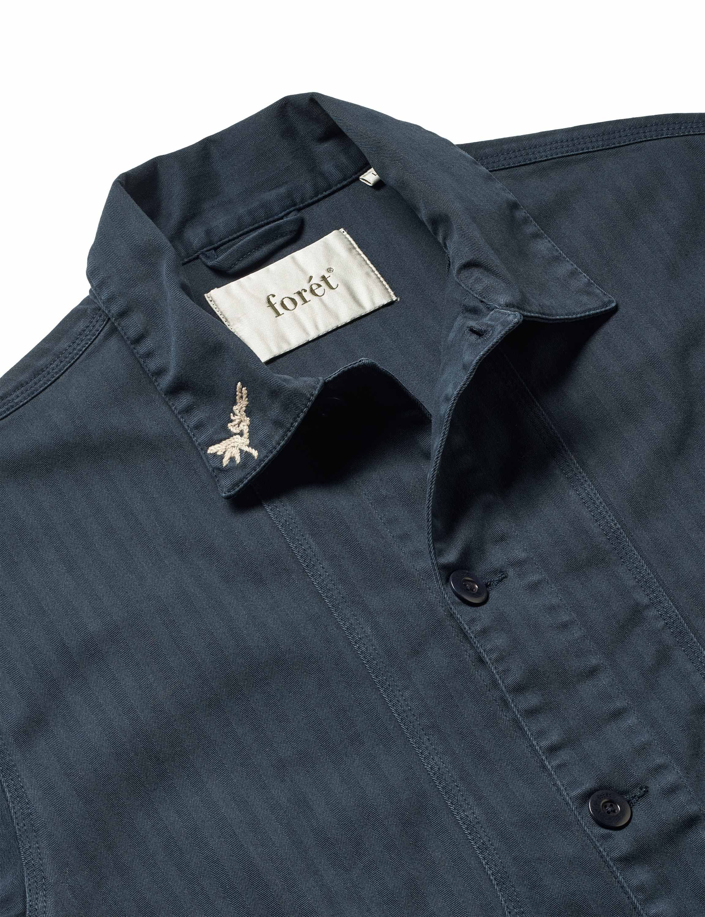 BERRY HERRINGBONE EMBROIDERY OVERSH