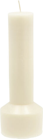 Blockljus Hvils D7 x 20 cm Cream Paraffin/Stearin