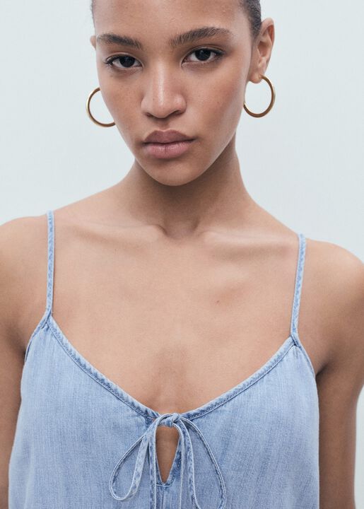 Strappy denim dress