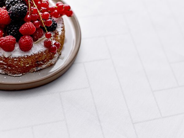 Duk Tiles Damast Optisk vit