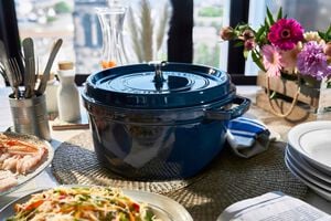 La Cocotte Gryta 28 cm / 6,75 l, Rund, La-Mer, Gjutj&auml;rn