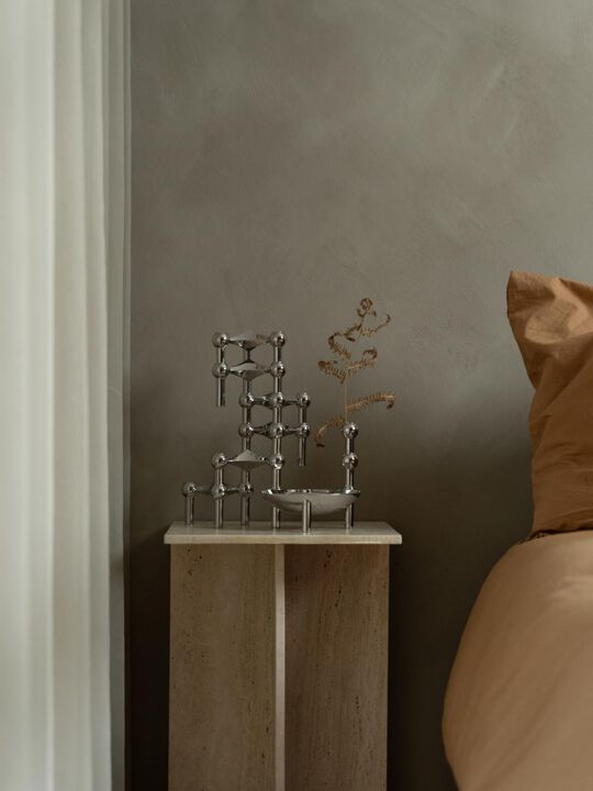 STOFF Nagel ljusstake krom