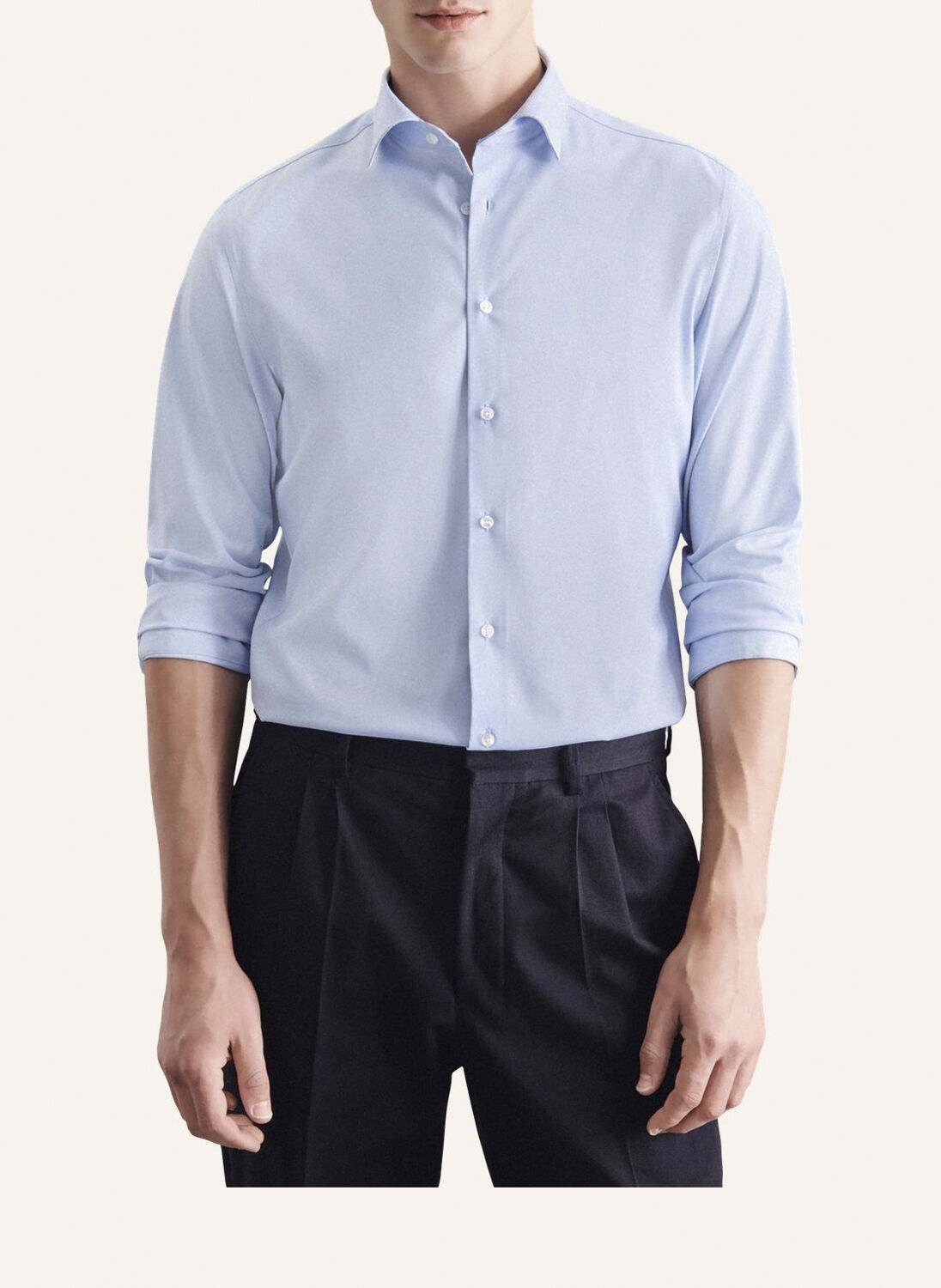 Performance shirt Slim Long sleeve Kent-Collar Uni