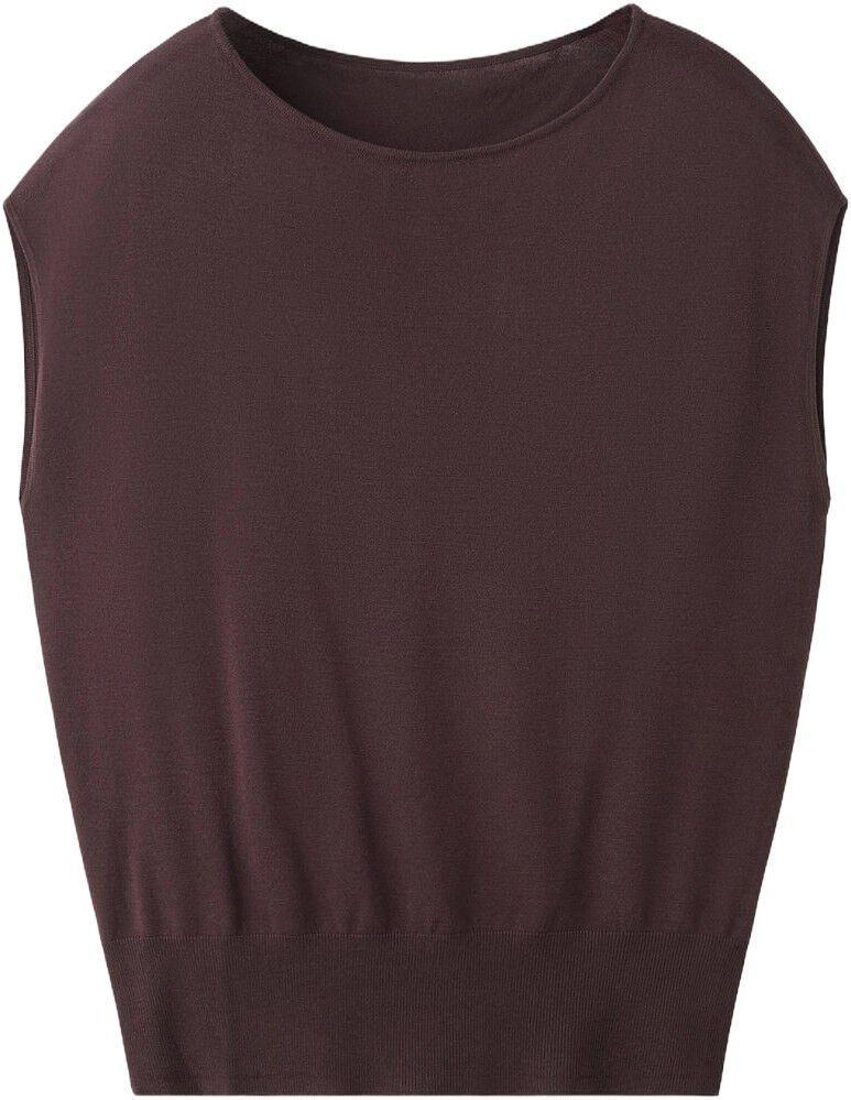 Short-sleeved knitted sweater