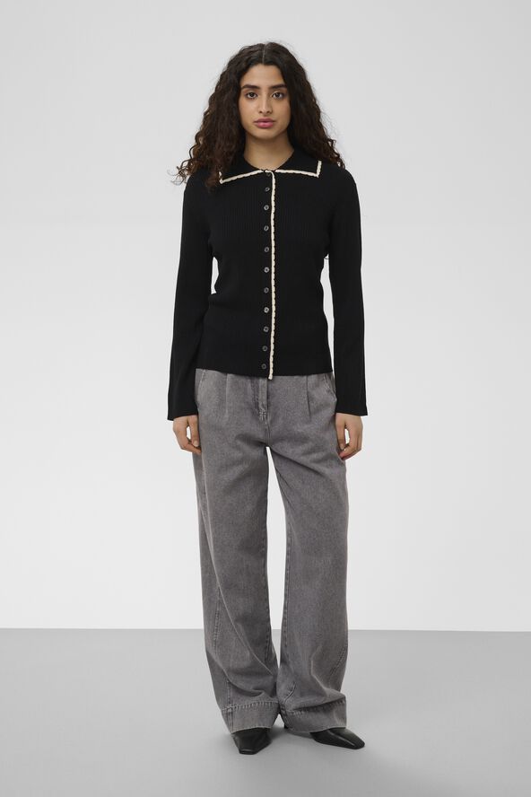 SLLysandra Loose Polo Cardigan