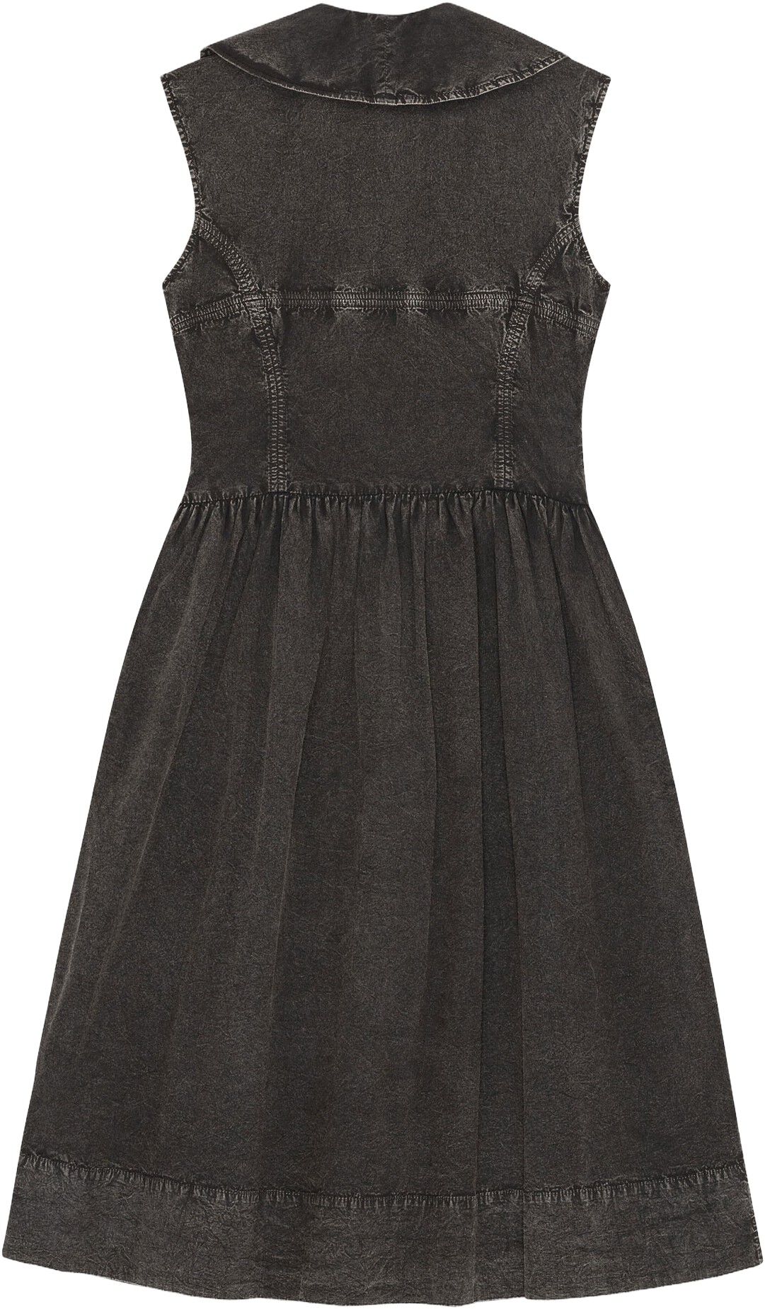 Washed Stretch Cotton Midi Dress