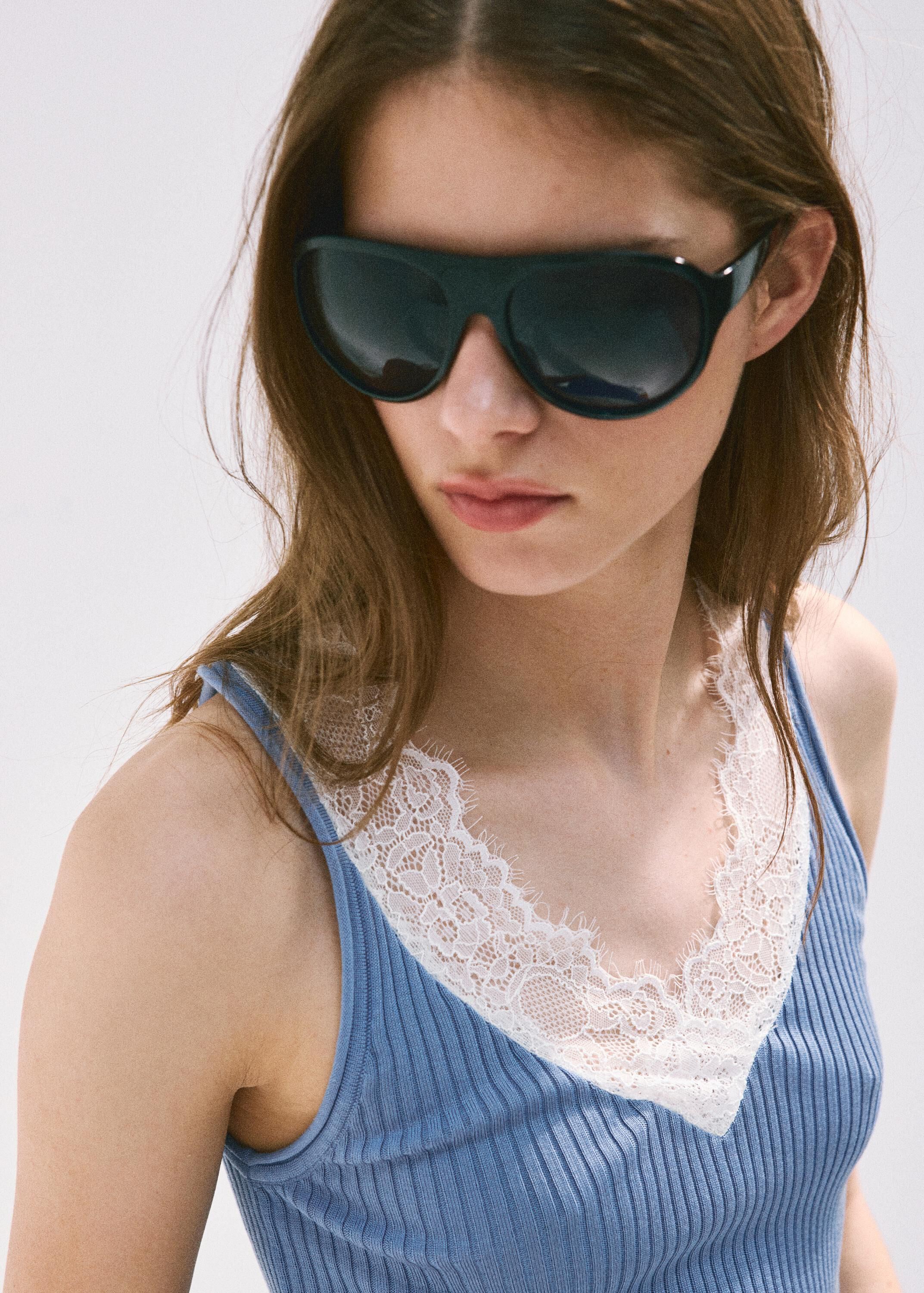Lace lyocell top