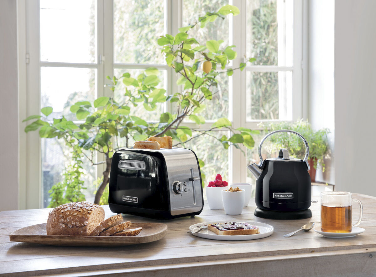 Br&ouml;drost 2-skivor svart L18,4cm B28,6cm H21cm