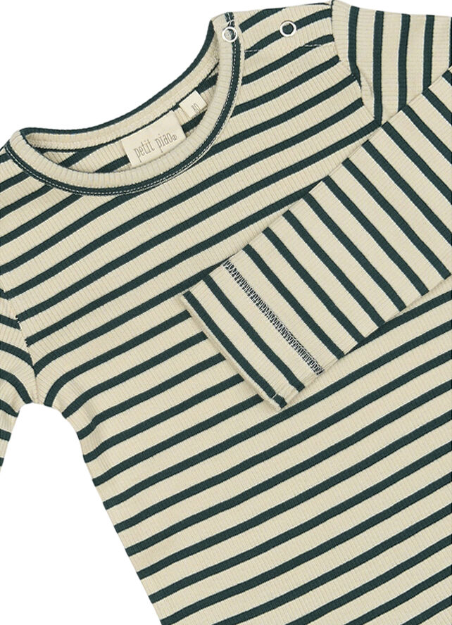 T-shirt L/S Modal Striped