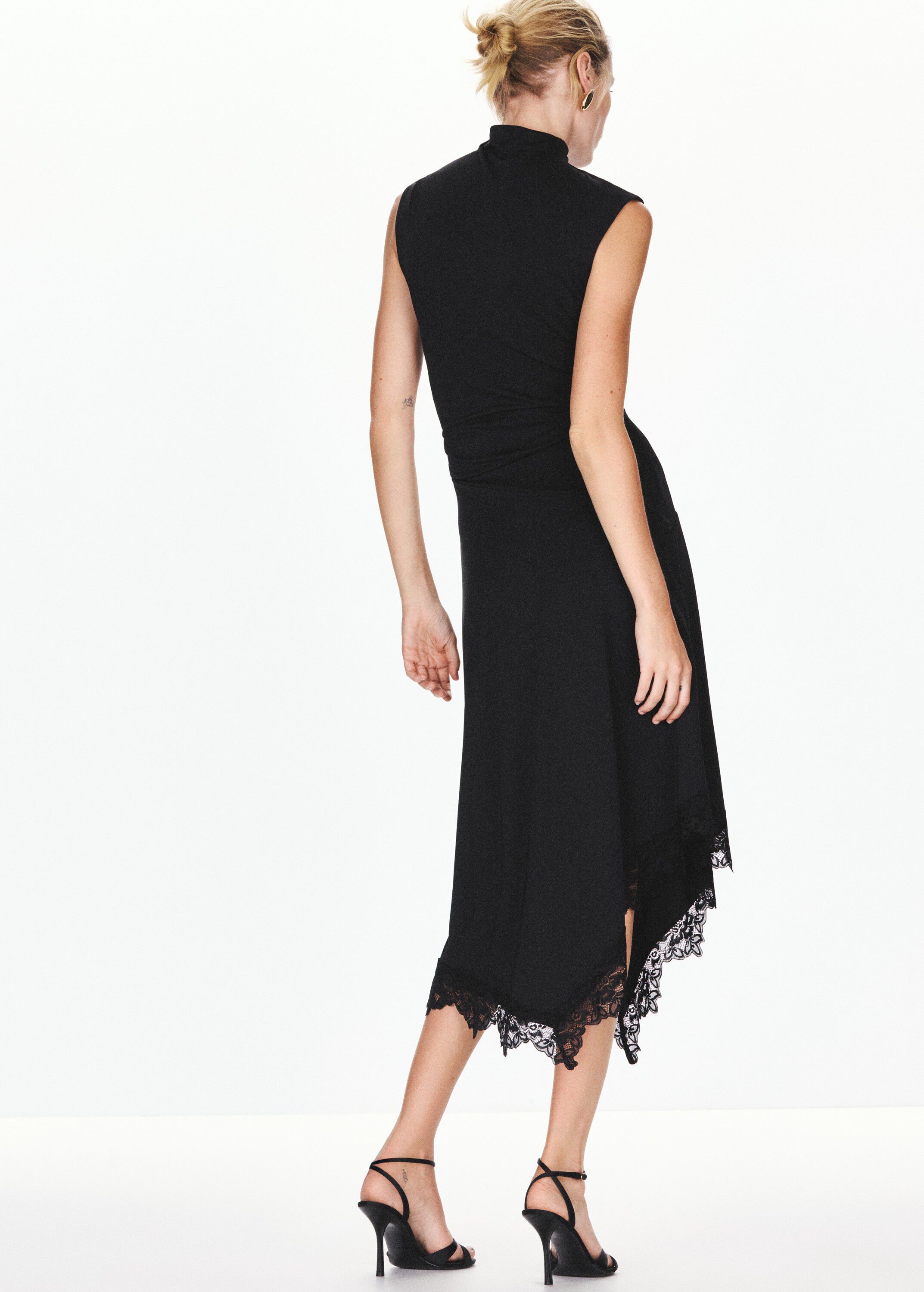 Asymmetric lace dress