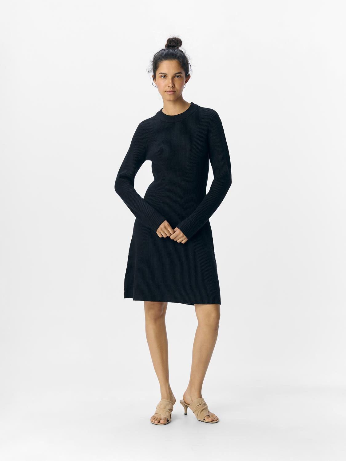 OBJVIOLA LS RE KNIT DRESS DIV