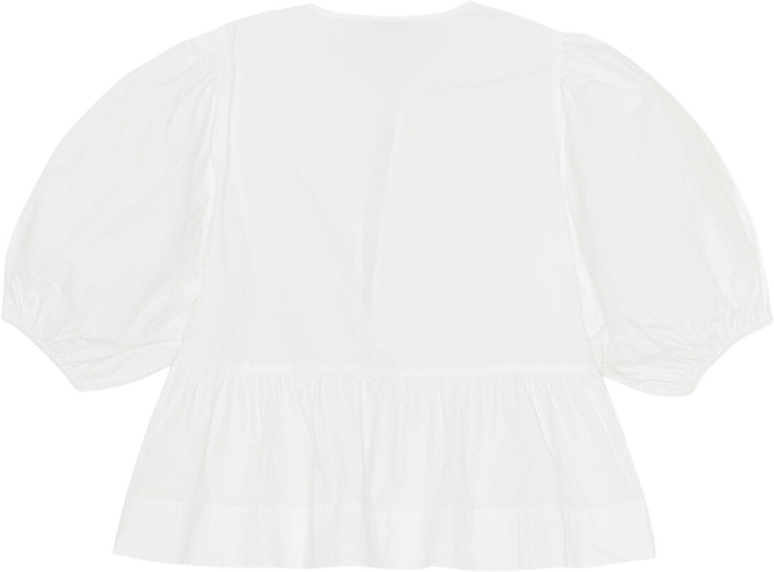 Printed Cotton Peplum Blouse