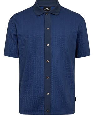 MENS REG FIT BUTTON FRONT POLO SHIRT