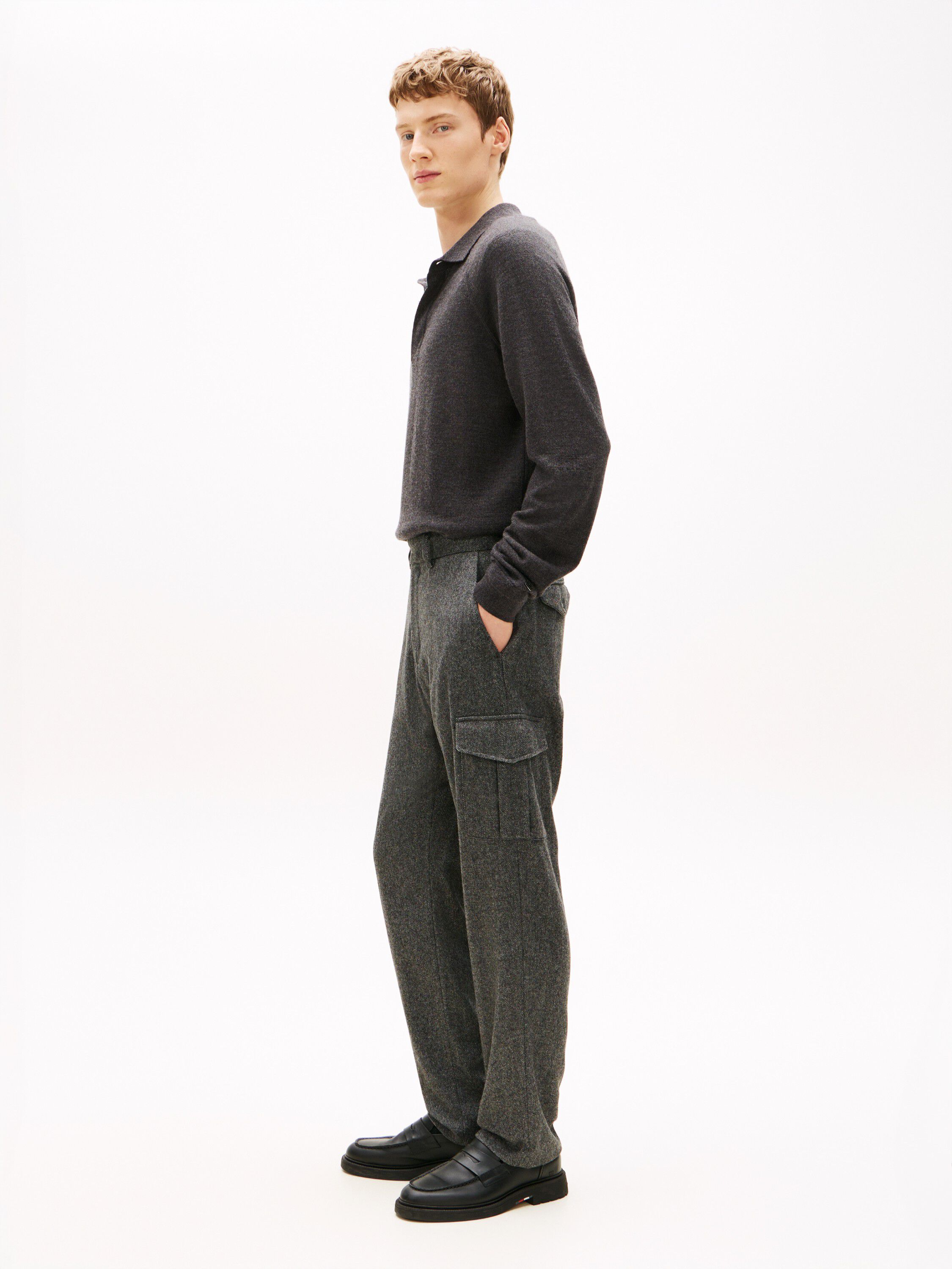 DC HERRINGBONE CARGO PANTS