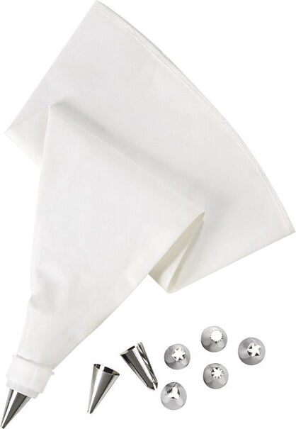 Spritsp&aring;seset 9 delar vit/st&aring;l L32cm