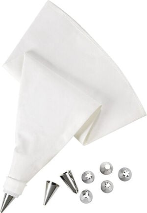 Spritsp&aring;seset 9 delar vit/st&aring;l L32cm