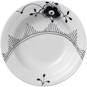 Black Fluted Mega 21 cm djup tallrik