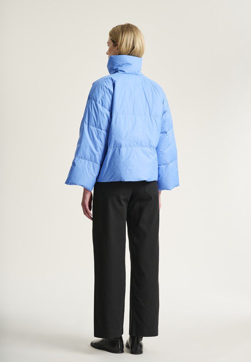 Feather down jakke med revers