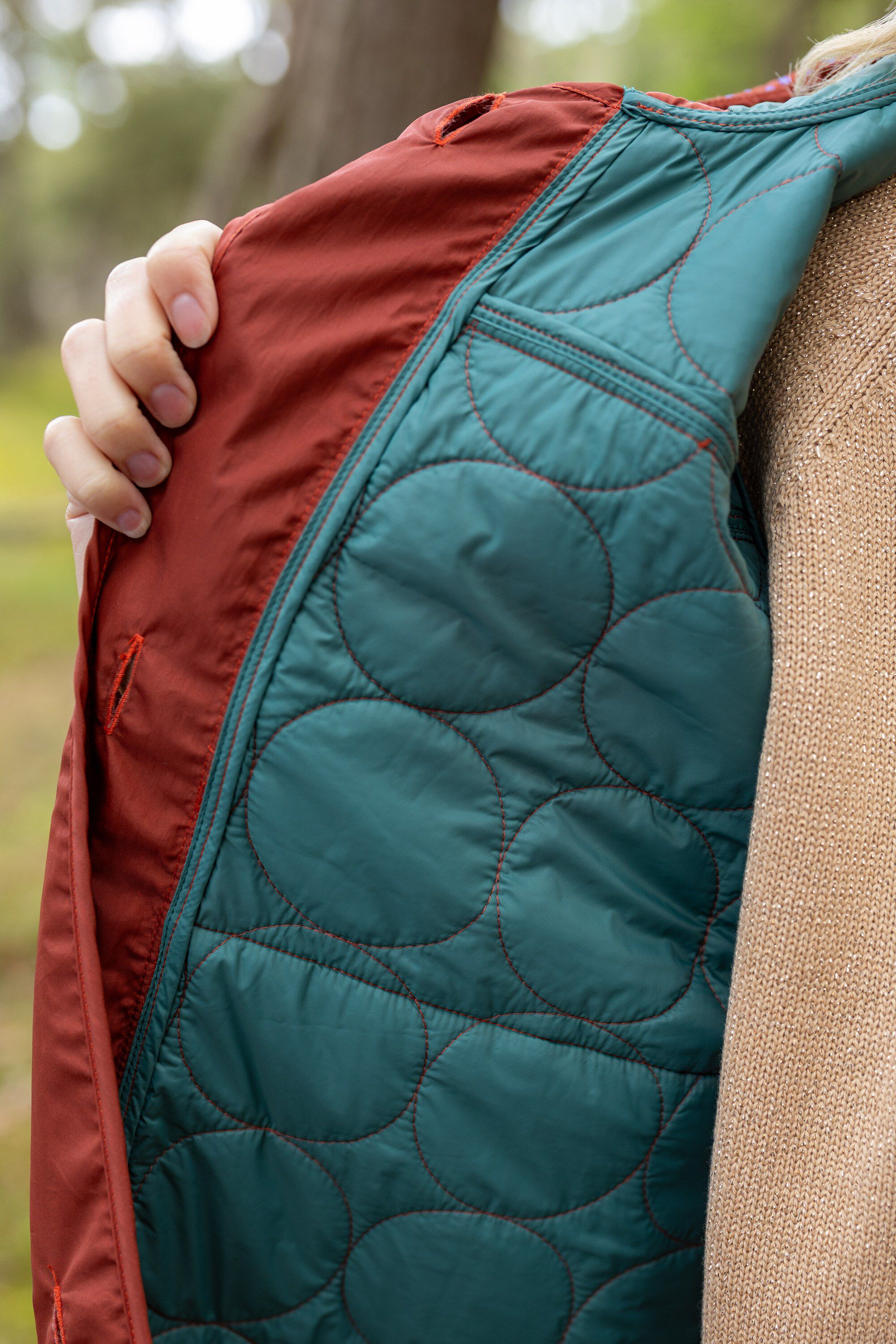 Danemeddow Aop Thermo Coat Light Lilac/Chili HALFTONE