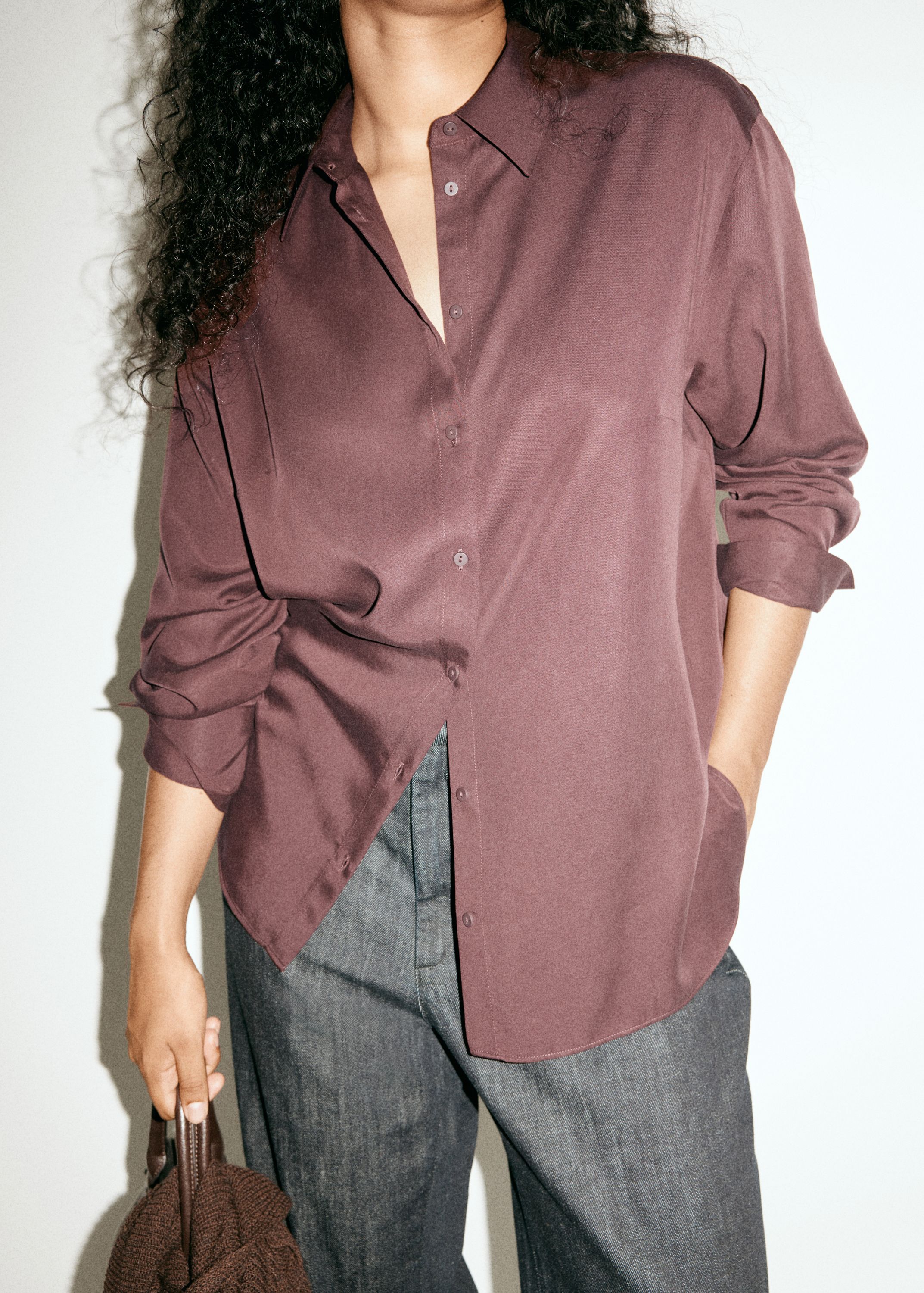 Straight lyocell shirt