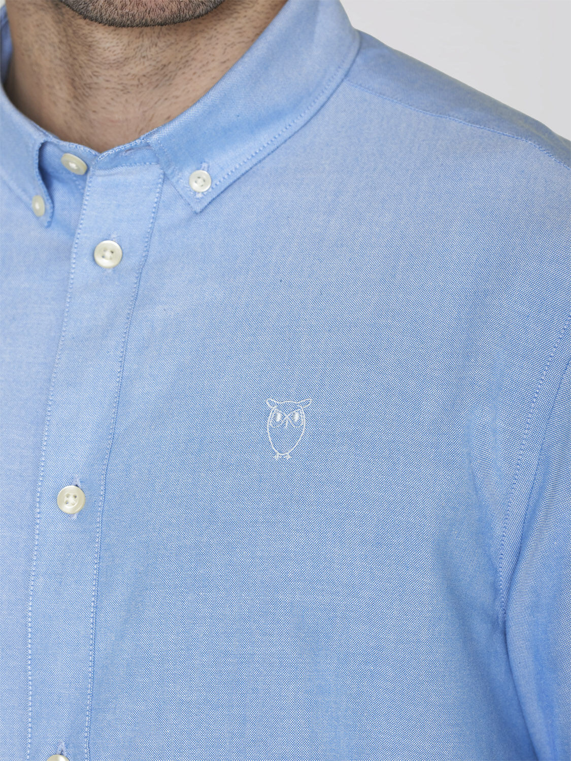 Harald Small owl oxford regular fit shirt - GOTS/Vegan