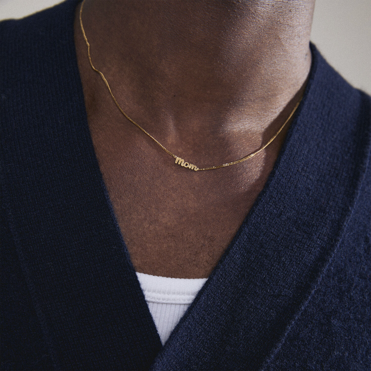 MOM recycled necklace gold-plated