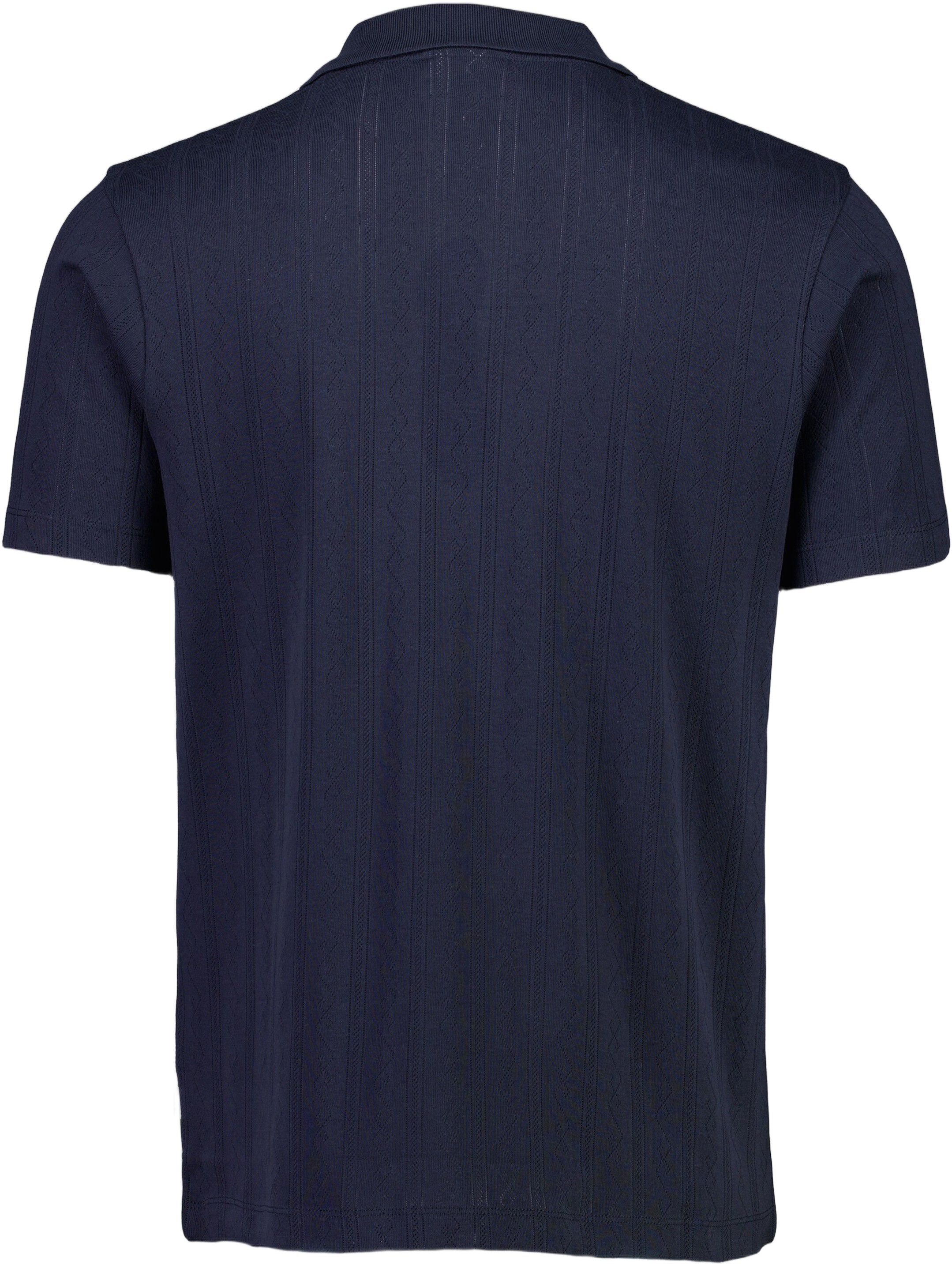 Jacquard v-neck polo S/S