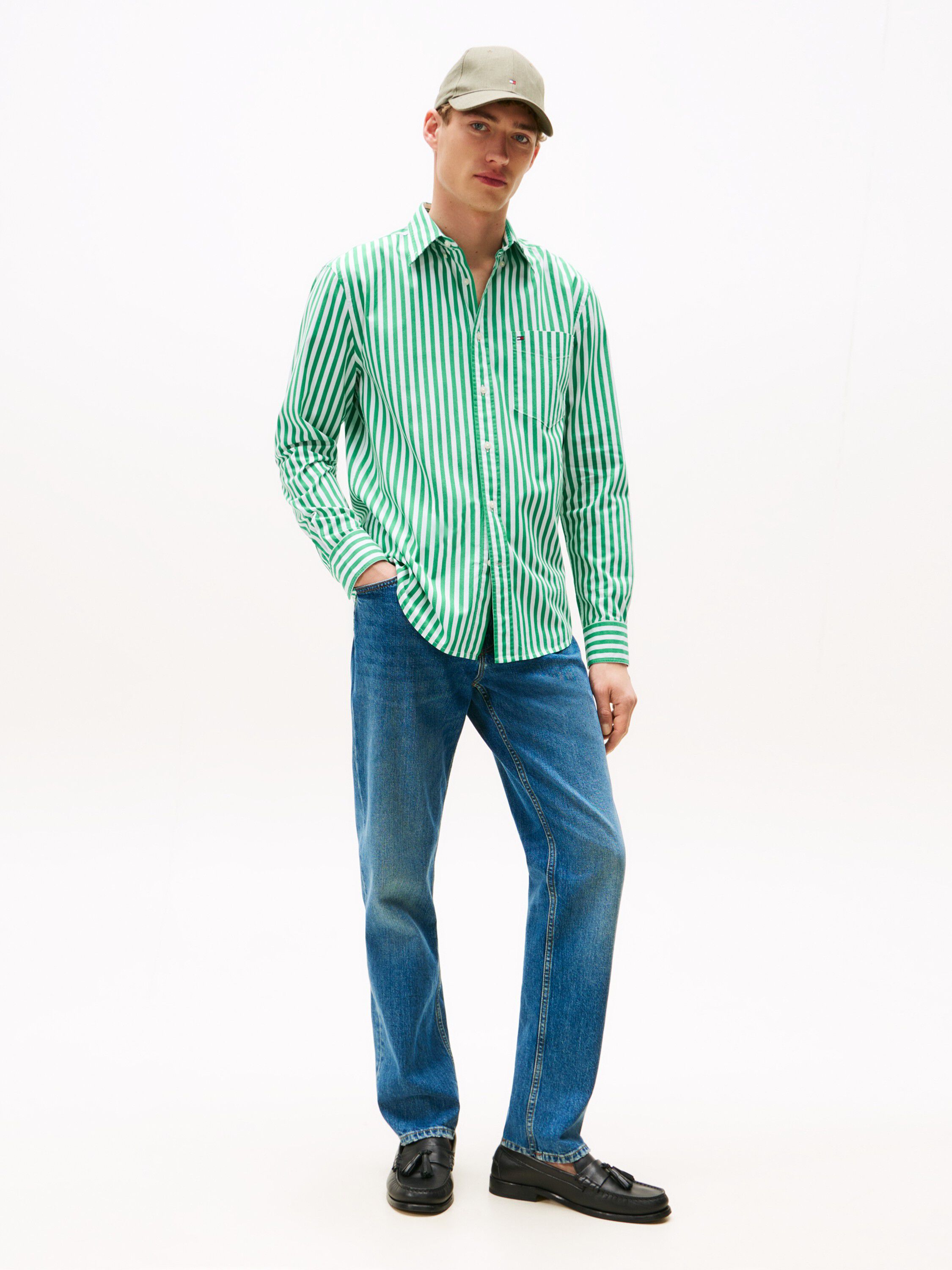 FLEX POPLIN BOLD STRIPE SHIRT