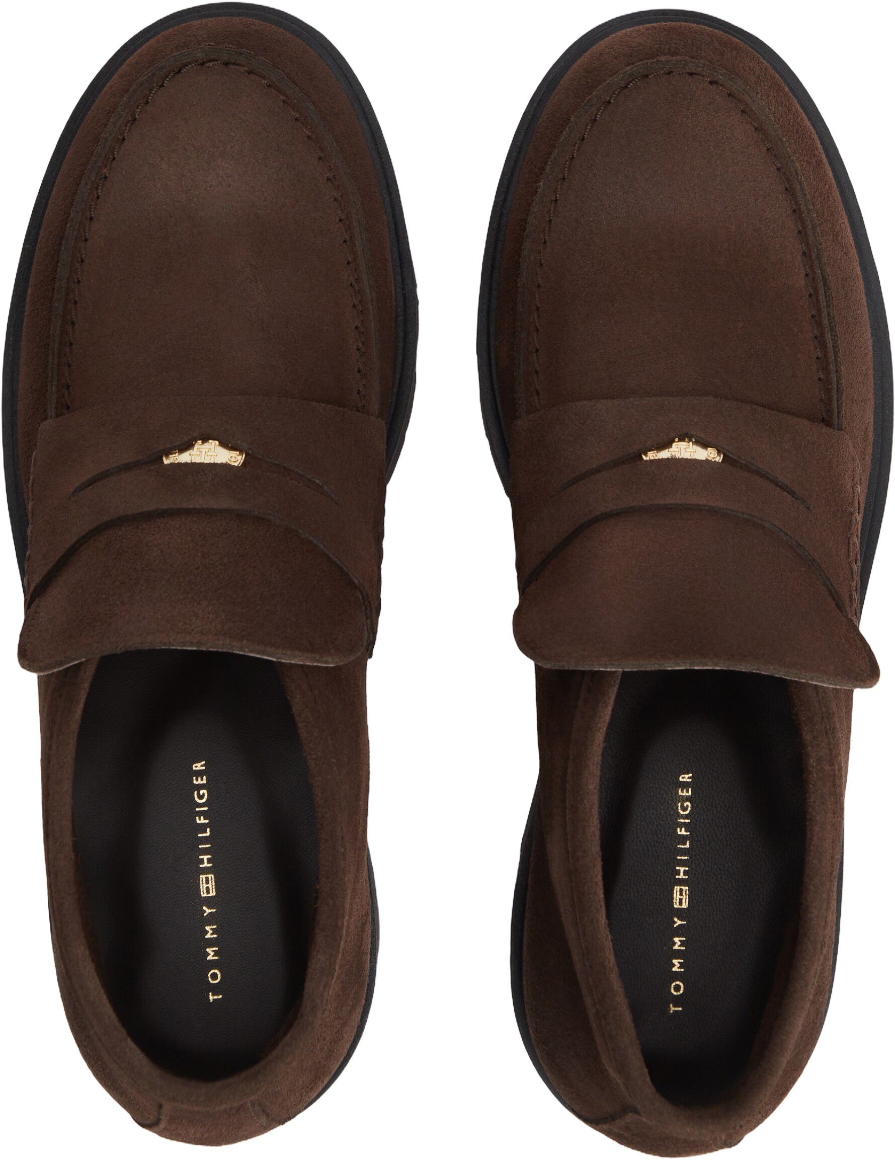 TH Monogram Suede Penny Loafer Boots