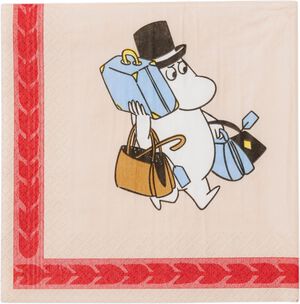 Moomin Arabia papirserviet 33cm Ferieklar