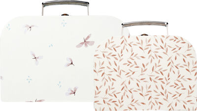 Kids Suitcases, Set of 2,  - Mix Windflower Creme, Carame