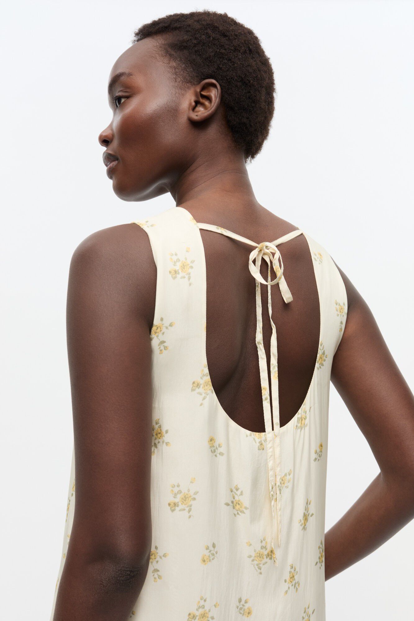 Printed Viscose Habotai Long Dress