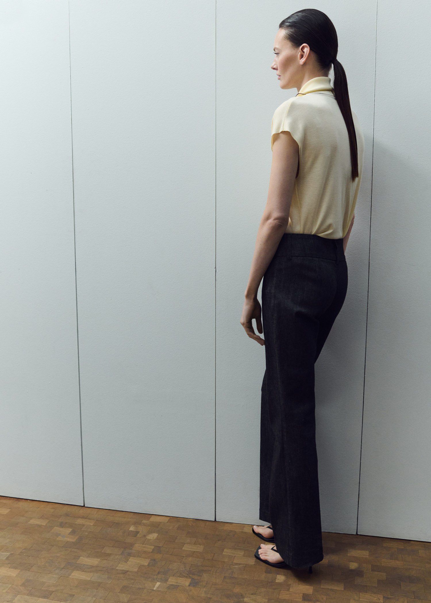 Knitted top with scarf detail