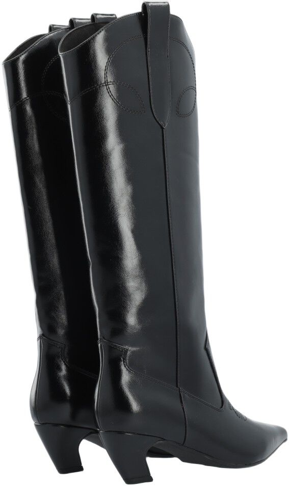 BIABALEY Knee High Western Boot Faux Leather
