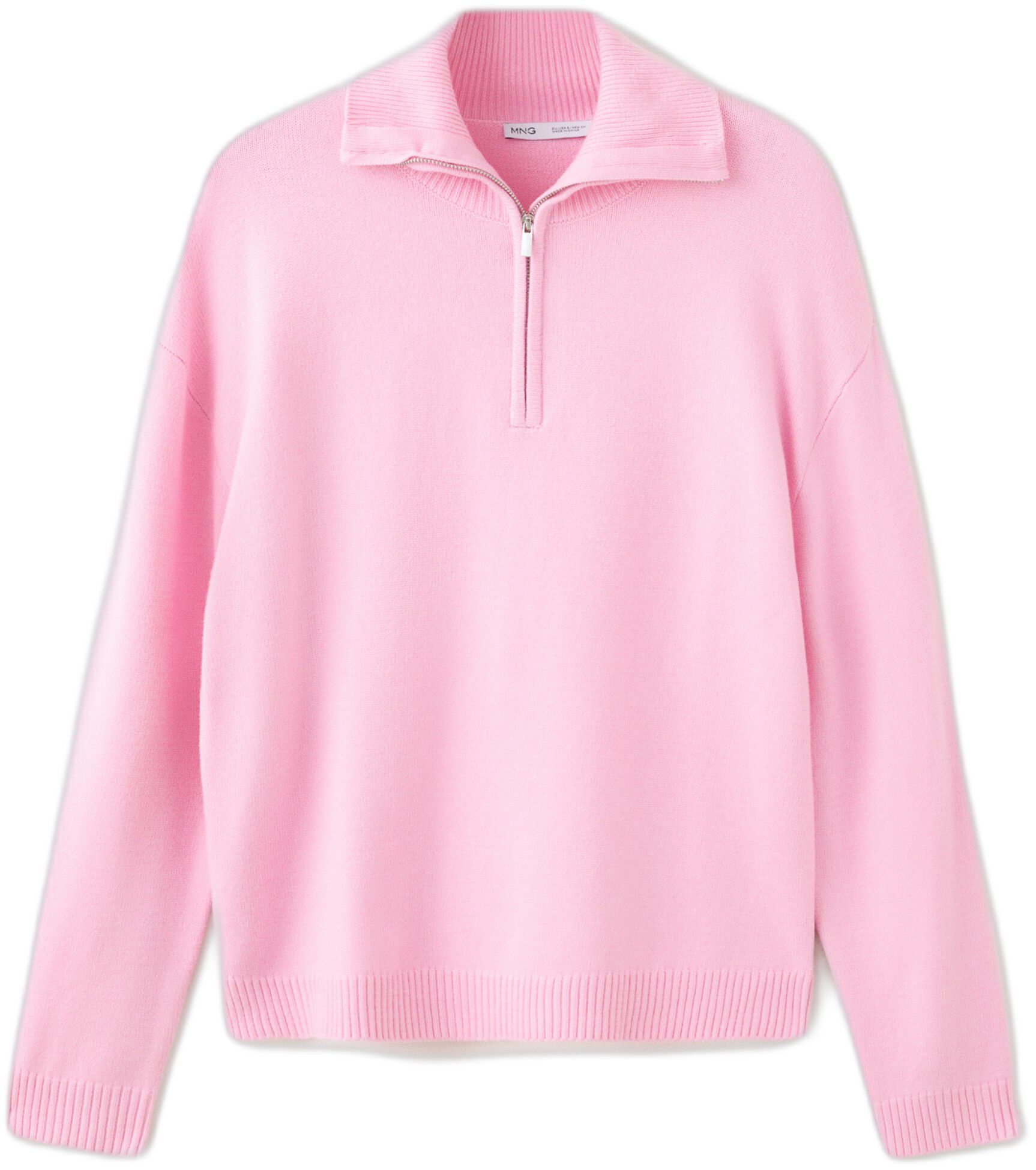 Striped sweater with perkins neck