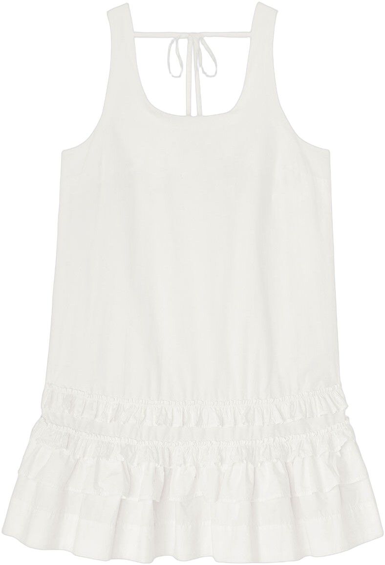Cotton Poplin U-neck Mini Dress