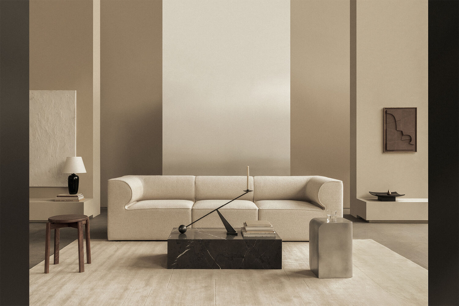 Interconnect Candle Holder, W70, Bronzed