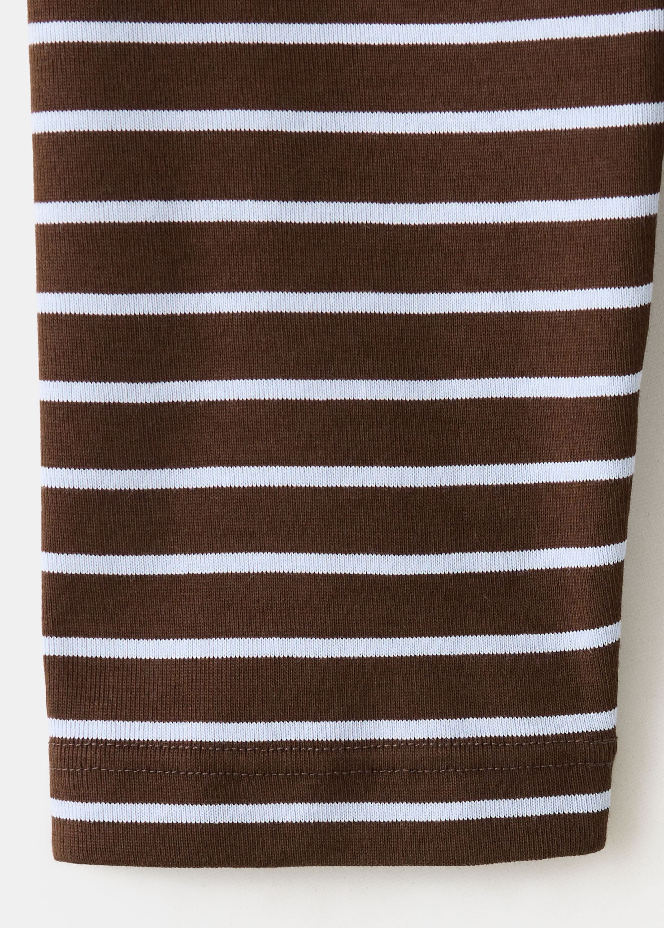 Contrasting stripes cotton polo shi