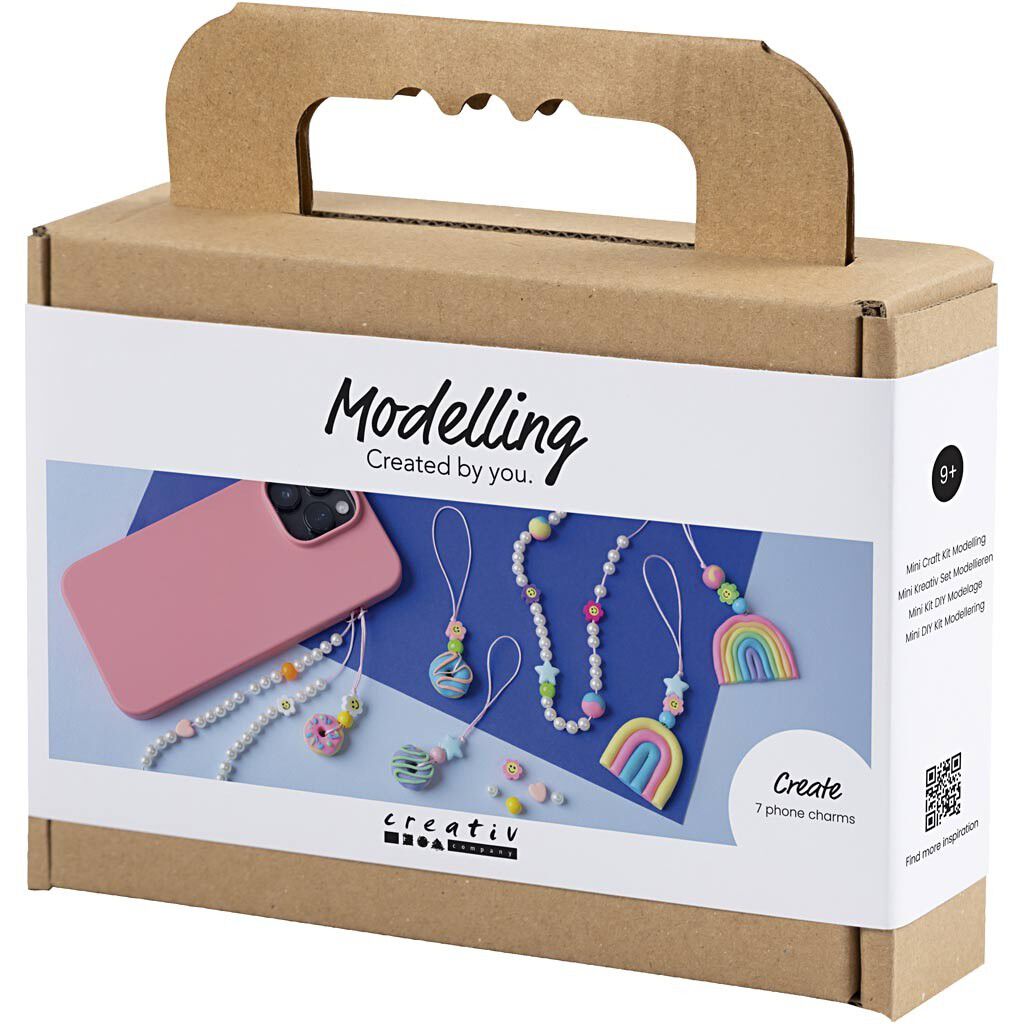 Mini DIY Kit Modellering, Mobilvedh&aelig;ng, ass. farver