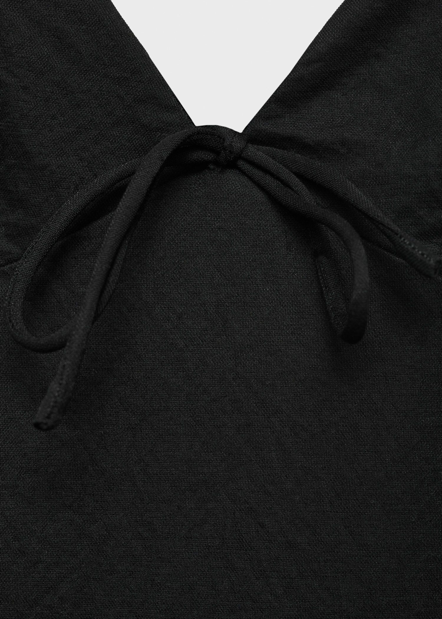 Long dress with bow neckline