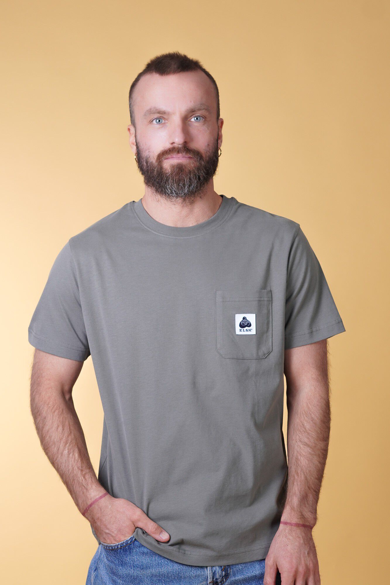 POCKET MEN'S BRUSHED T-SHIRT