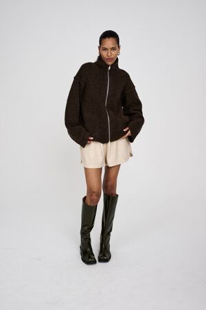 Sheep knit high collar jacket - Sig