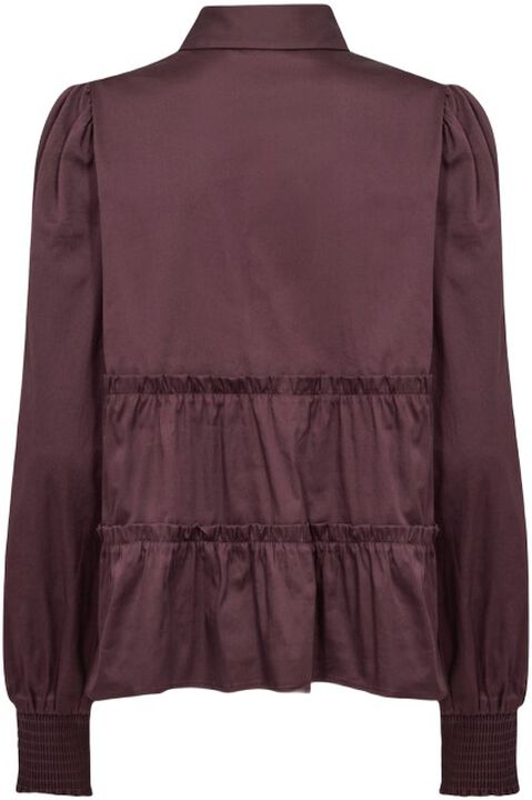 LR-ISLA SOLID 95 Skjorte Bordeaux