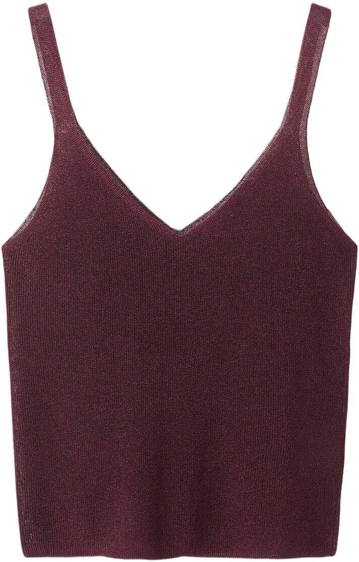 Lurex knitted V-neck top
