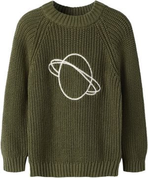 NMMEMLEN EMB KNIT LIL