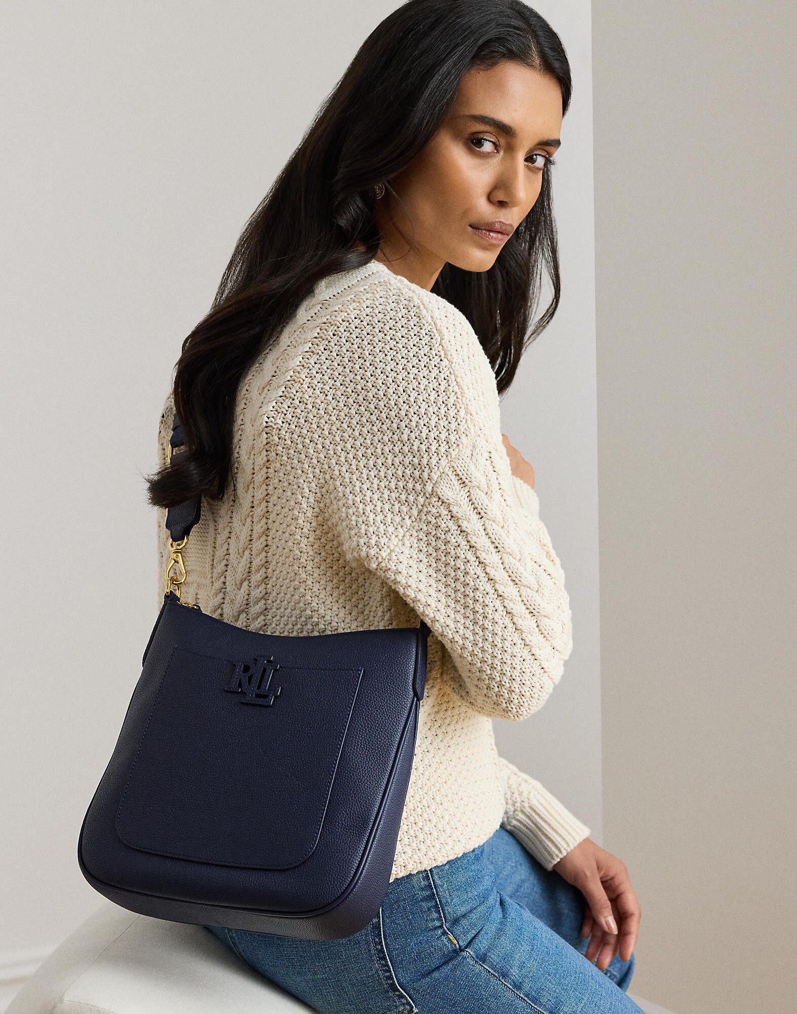 Pebbled Leather Large Cameryn Crossbody