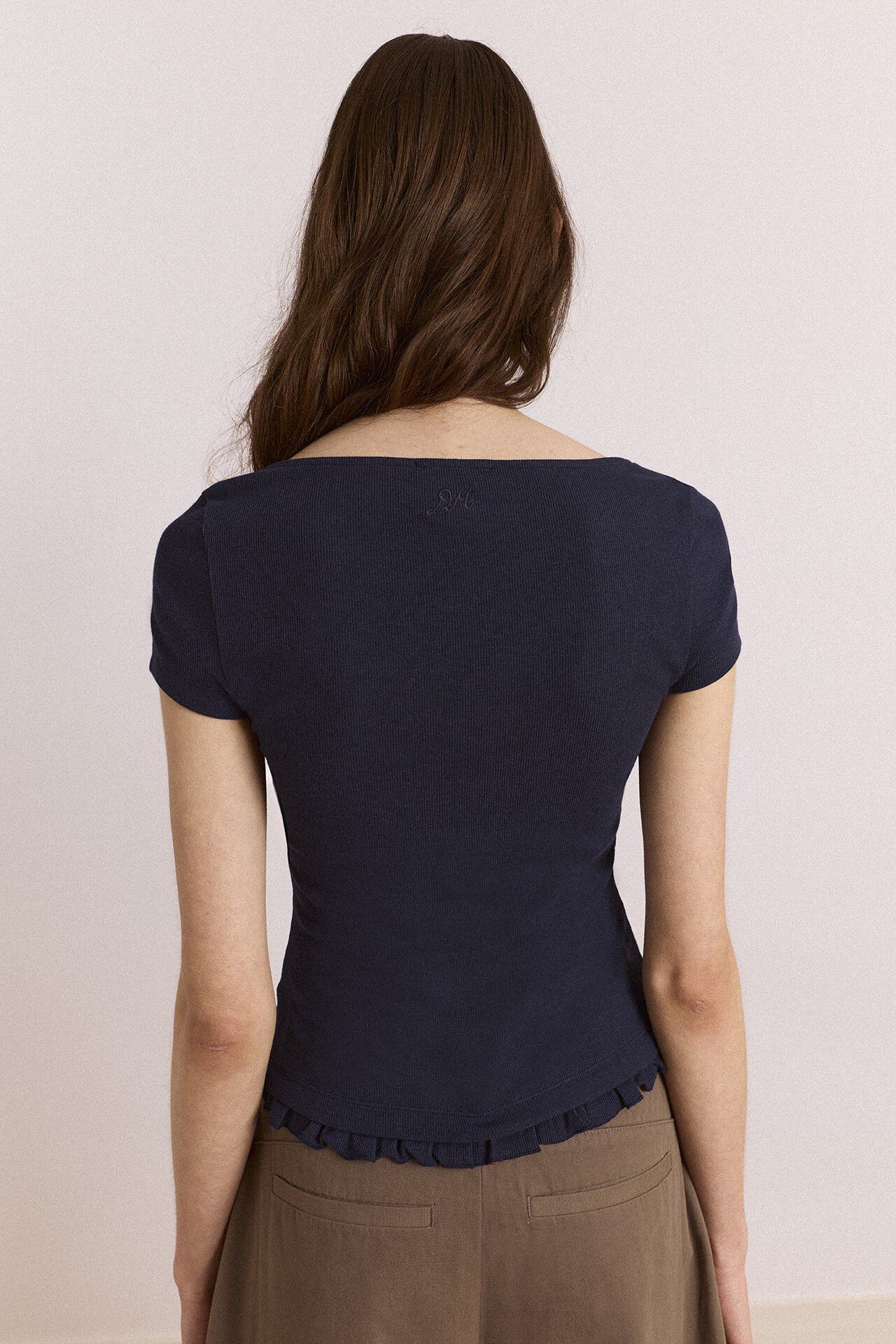 POSIE SHORT SLEEVE TOP - NAVY