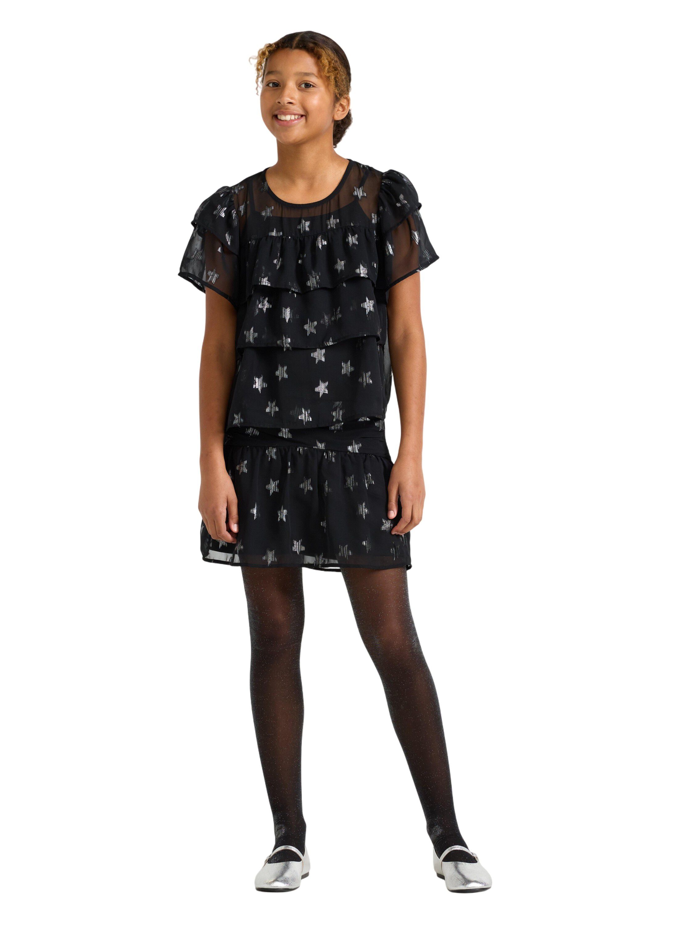 Lett skj&oslash;rt i chiffong med stjerner